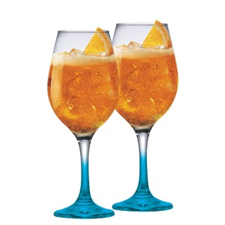 Jogo de Taças de Vidro One Drink Haste Azul Para Drinks 400ml 2 Pcs - Ruvolo em Oferta na Shopee
