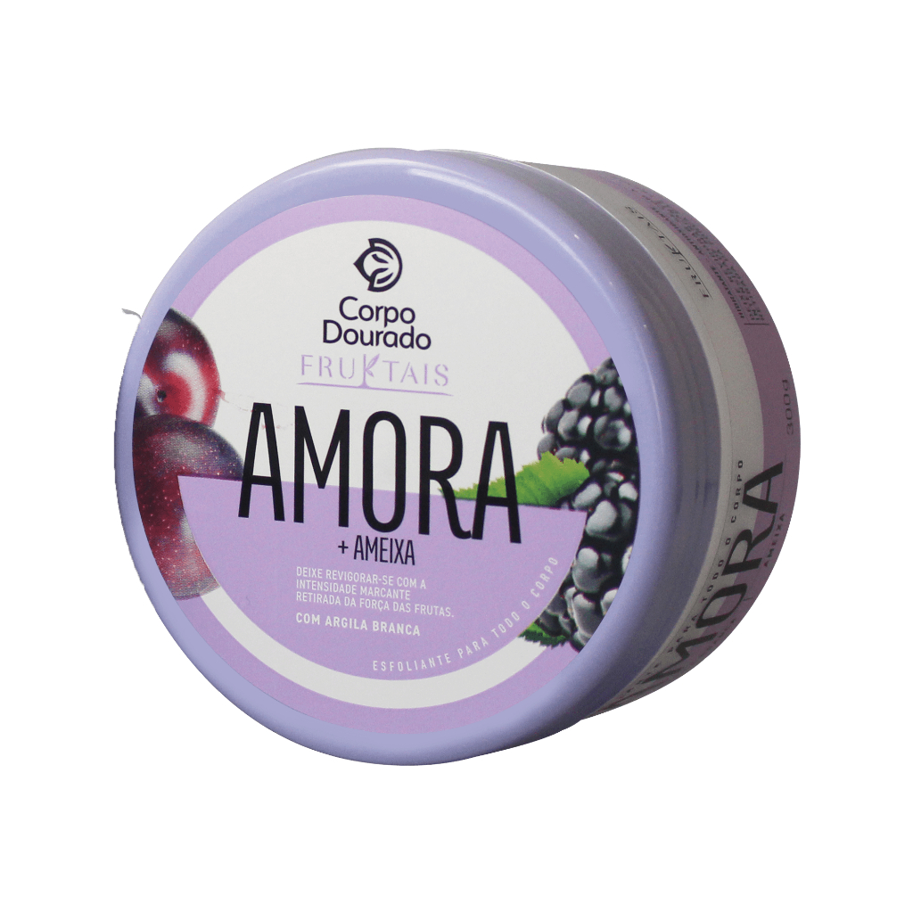 Esfoliante Corporal Fruktais Amora + Ameixa 150g ou 300g | Argila Branca, Hidratação e Maciez