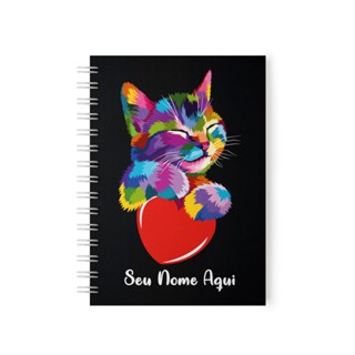 Agenda Personalizada 2024 - Gato Gatinho Preto Coração