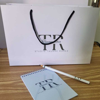 sacola personalizada + bloco + lápis com sua logo