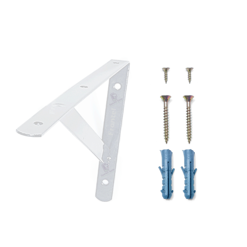 Mão Francesa 30cm Acompanha Kit De Parafuso E Bucha Preta Suporte prateleira industrial preta branca metalico