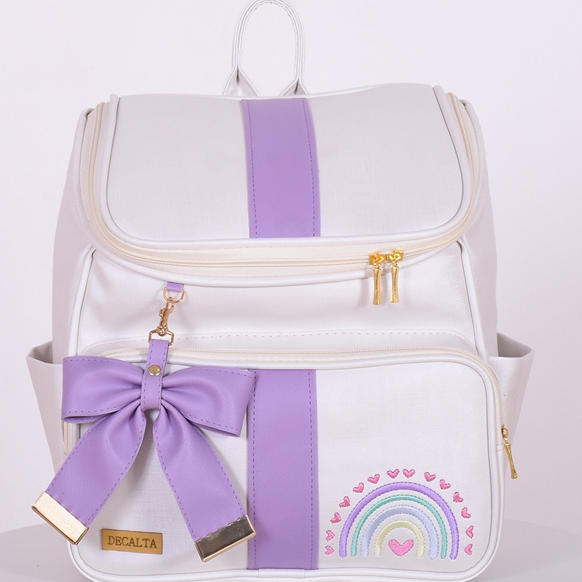 Mochila Infantil Menina Kids Arco Íris Off/Lilás - 01 Peça