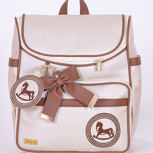 Mochila Maternidade Cavalinho de Balanço + Chaveiro - 02 Peças