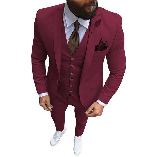 Terno Slim Masculino de Luxo - Várias Cores (Paletó + Calça)