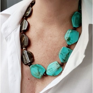 Maxi Colar Duas Cores / Colar Feminino / Colar Colorido