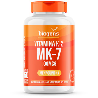 Vitamina K2 Mk-7, ( Mk7 ) 60 Cáps, 100 Mcg, Biogens