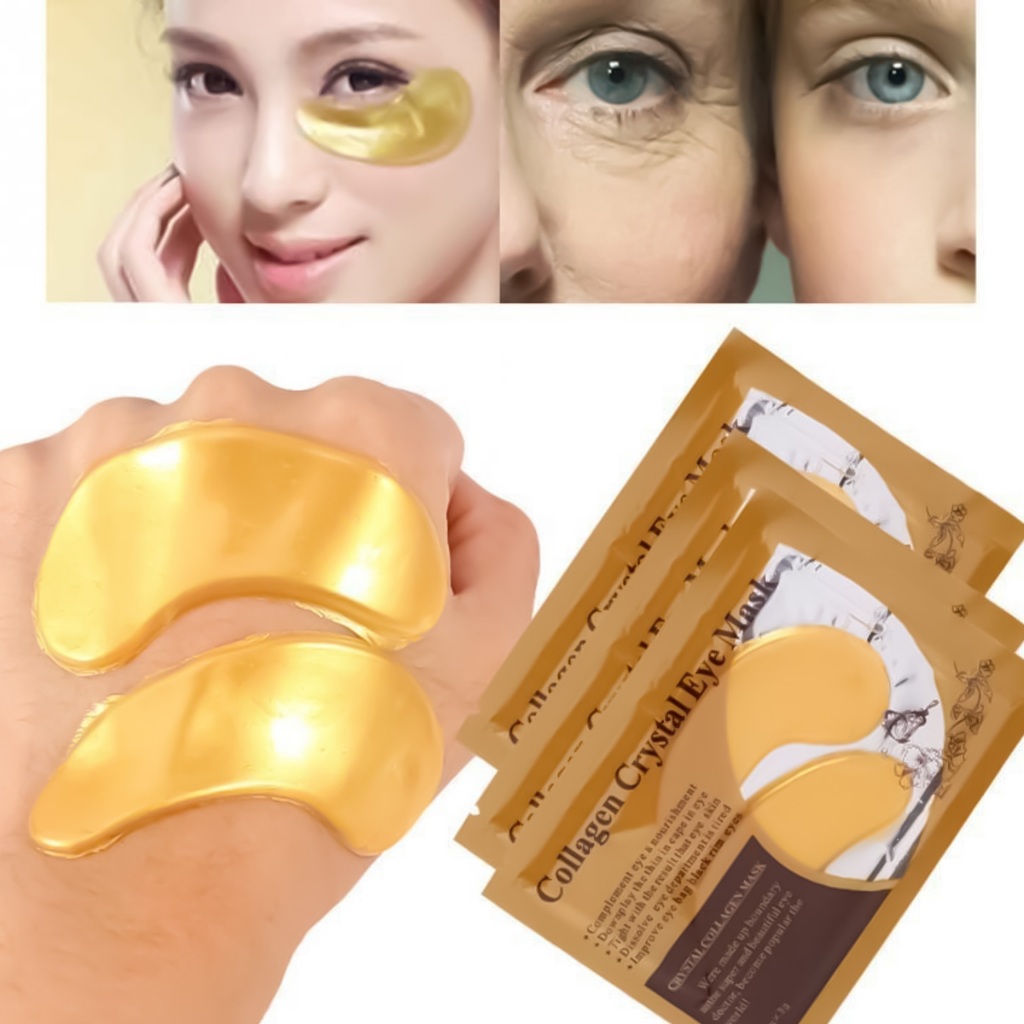 Máscara Para Olheira Colágeno P/áreas Dos Olhos 24K Tratamento e Hidratação Par Proteção