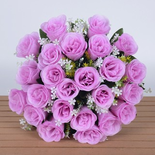 Buquê de Rosas com Folhagem C/24 Flores, Buquê de Noiva, Buquê de Casamento em Oferta na Shopee