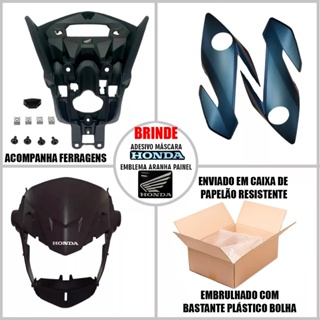 Kit Frente Carenagem Lateral Mascara Aranha Titan 160 2022 Sem Bloco S/Bloco Melhor Qualidade em Oferta na Shopee