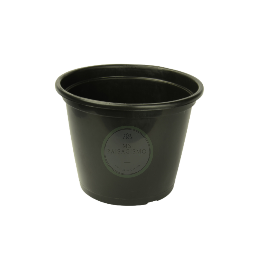 5 vasos plásticos pote 20 de 3 litros cor preta para mudas frutiferas e plantas em geral