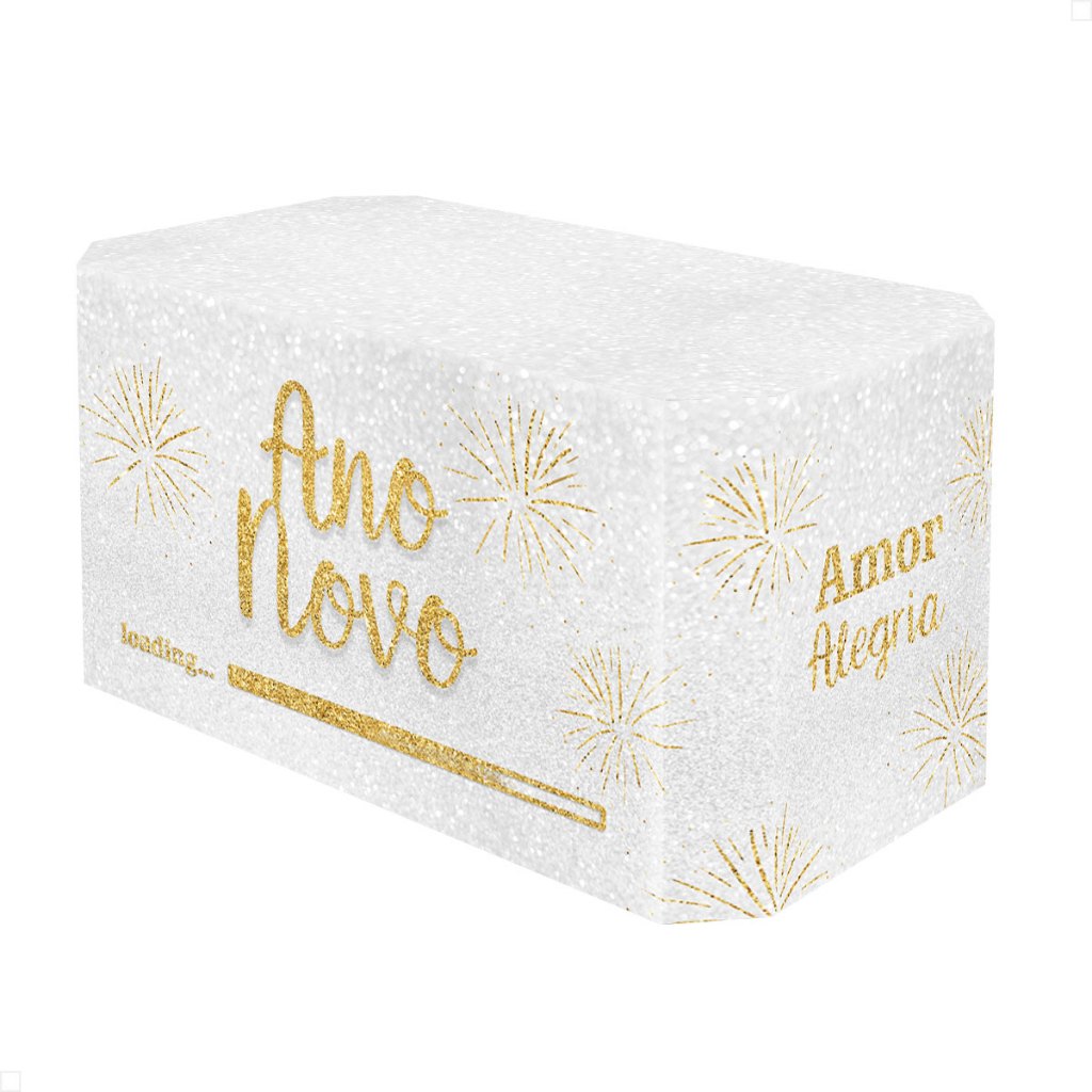 Capa Forro de Mesa Ano Novo Glitter Tecido Decoração de Mesa Veste Fácil Sublimado em Oferta na Shopee
