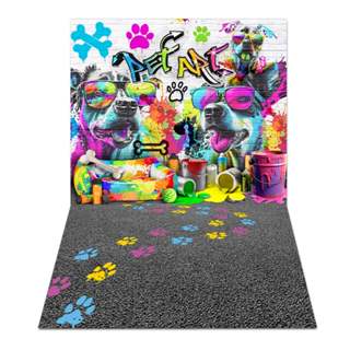 Fundo Fotográfico Cenário Arte de Rua Pet Shop Em Tecido PN-01433 - V em Oferta na Shopee