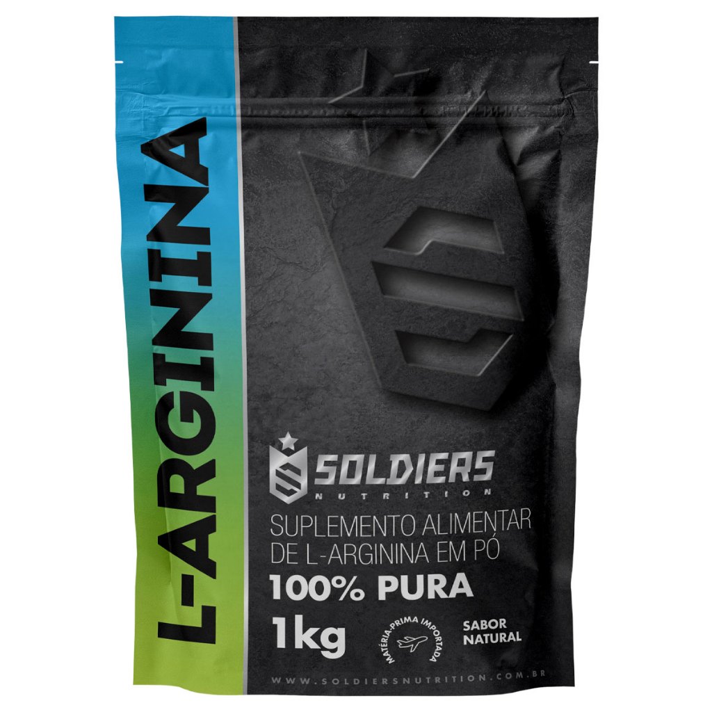 Arginina 1Kg - 100% Pura Importada - Soldiers Nutrition - Health