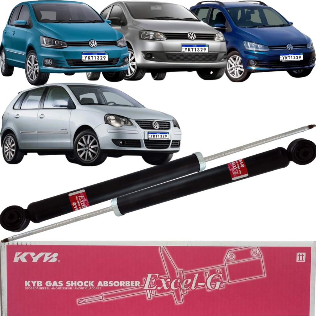 Par de Amortecedor Traseiro KYB Excel-G Fox Polo Spacefox em Oferta na Shopee