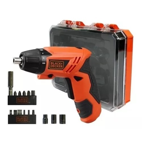 Parafusadeira Bateria 4,8v Kit 16 Peças E Maleta Black & Decker