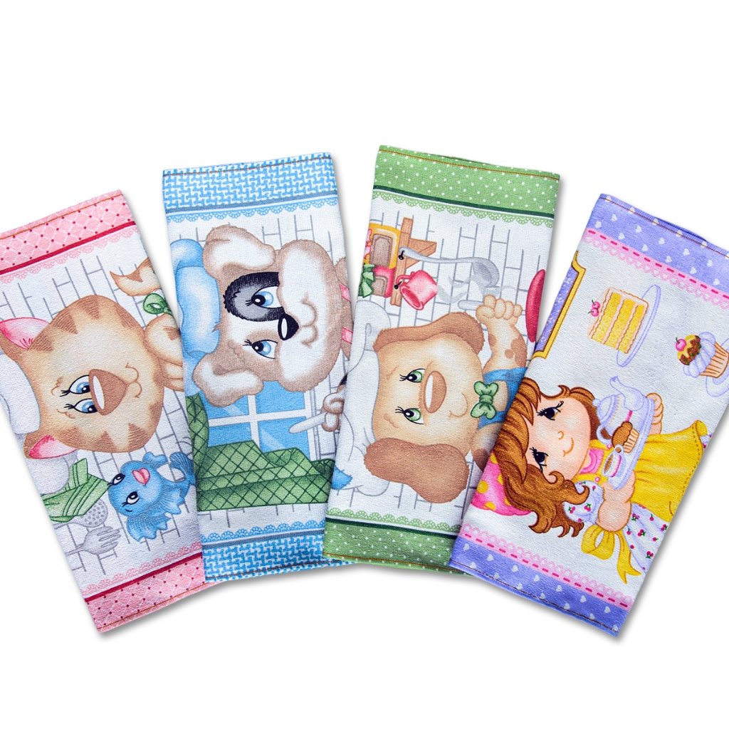 Pano De Prato Atoalhado Dohler Atacado Kit Com 5 Peças