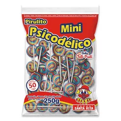 Pirulito Mini Psicodélico Chaves Colorido 250g - Santa Rita
