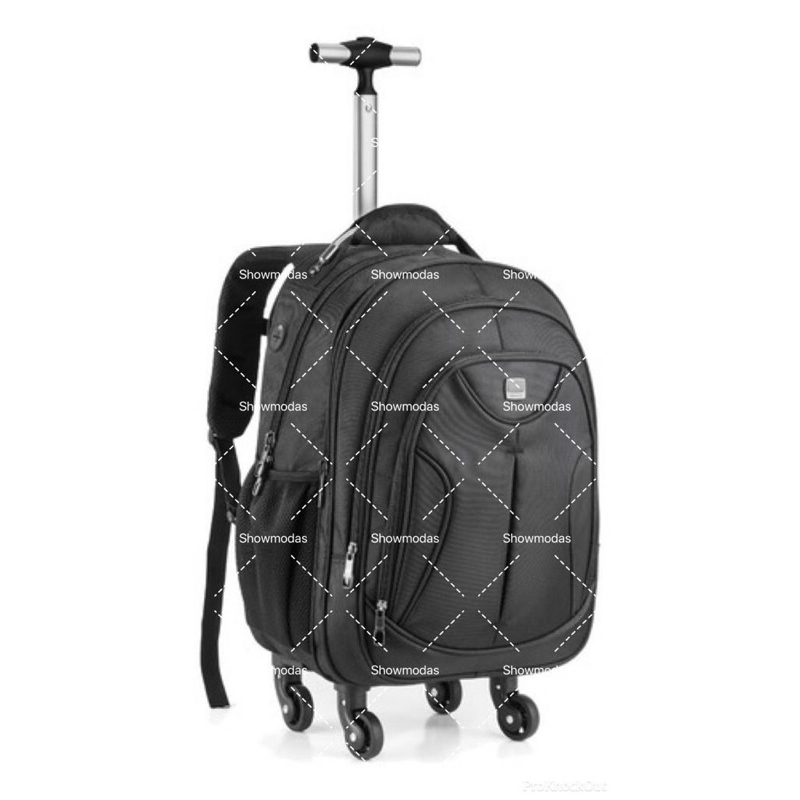 Mochila De Notebook 18''Carrinho Executiva Rodinhas 360° 4 Rodas Denlex