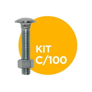 Parafuso Francês 1/4X4" c/ Porcas Caixa com100 Unidades em Oferta na Shopee