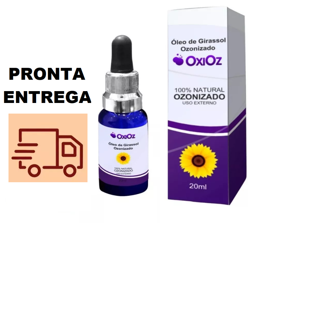 Óleo Natural De Girassol Cicatrizante Ozonizado Oxioz 20ml