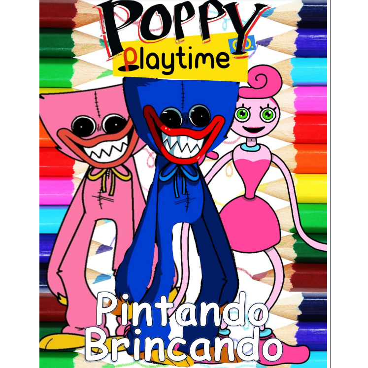 100 Desenhos Para Pintar e Colorir Poppy Playtime - Folhas A4 Avulsas! - Folhas A4 Sulfite Avulsas/Soltas