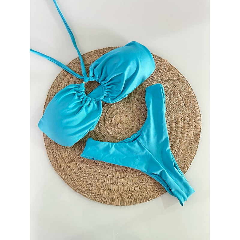 biquini feminino fio duplo com bojo removível biquíni tomara que caia