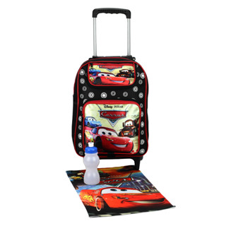 Mochila Carros Infantil Passeio Escola De Rodinhas Com Acessórios Tam G