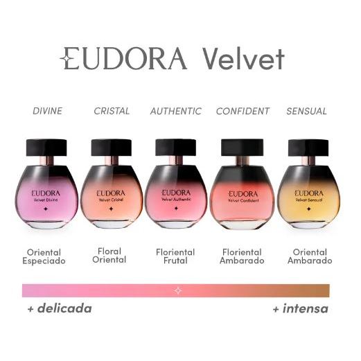 Linha Eudora Sensual Velvet Hidratante Corporal e Mãos