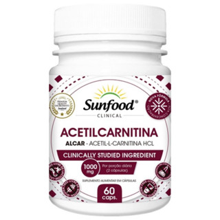 Acetil L Carnitina Sunfood 60 Capsulas