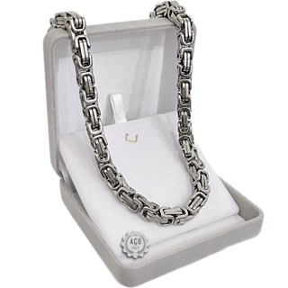 Cordão  Colar Masculino Peruano Grosso Aço Cirúrgico Maciço Prata em Oferta na Shopee