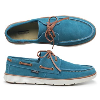 Mocassim Masculino Verão Couro Camurça Polo Urban Leve Confortável E Resistente