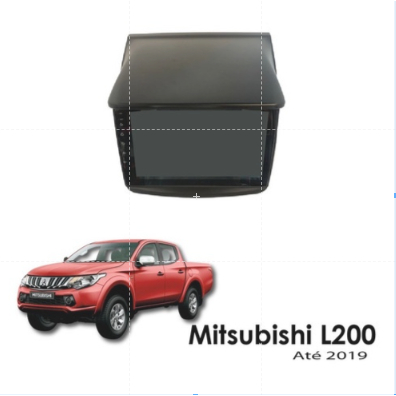 Central Multimídia Mitsubishi L200 -  Mp5 9' PLG  Câm De Ré