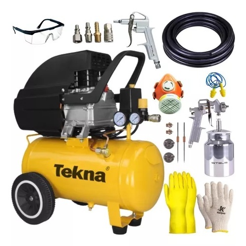 Compressor De Ar 24l 8,5 Cp8525 220v Tekna Com Kit Completo em Oferta na Shopee