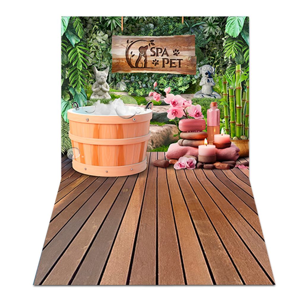Fundo Fotográfico Spa Pet Shop em Tecido PN-01434
