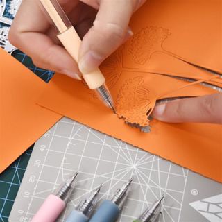 Caneta Estilete 3 Unidades De Precisão Para Papel E Tecidos Cartonagem Artesanato Scrapbook
