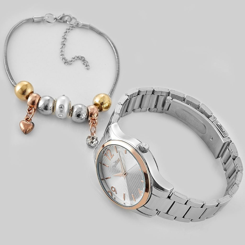 Kit Relógio Condor Feminino Prata + Pulseira Copc21Aecv/K3K - Watches