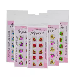 Kit Adesivos de Unha Muah! (5 cartelas)