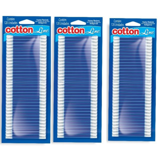 Hastes Flexíveis Cotton Line Kit 03 Blisters 120 Unidades Cada