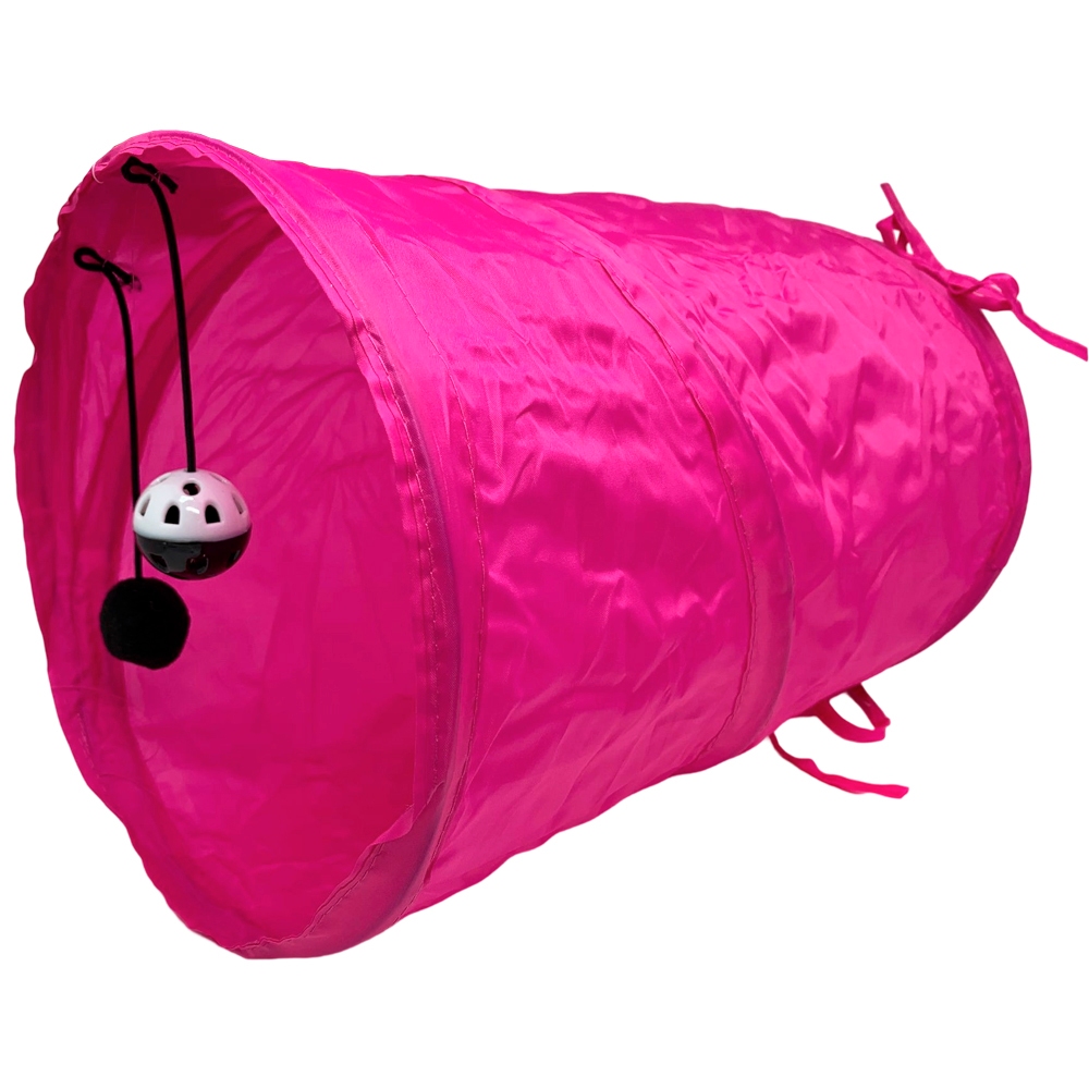 Túnel Brinquedo Gato Dobrável 40cm Poliéster Savana Pet