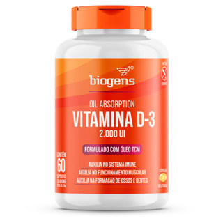 Ultra Absorption Vitamina D3 2000ui 60 Capsulas Gel, Biogens