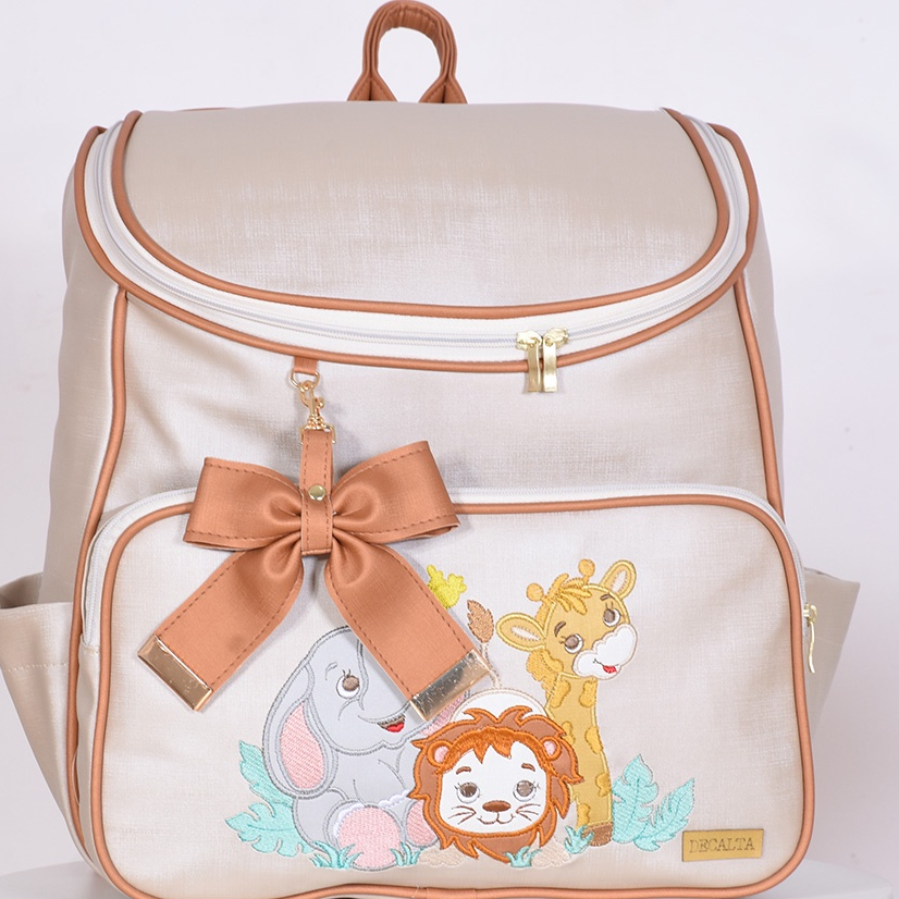 Mochila Maternidade Basic Safári Champanhe/Bronze- 1 Peça