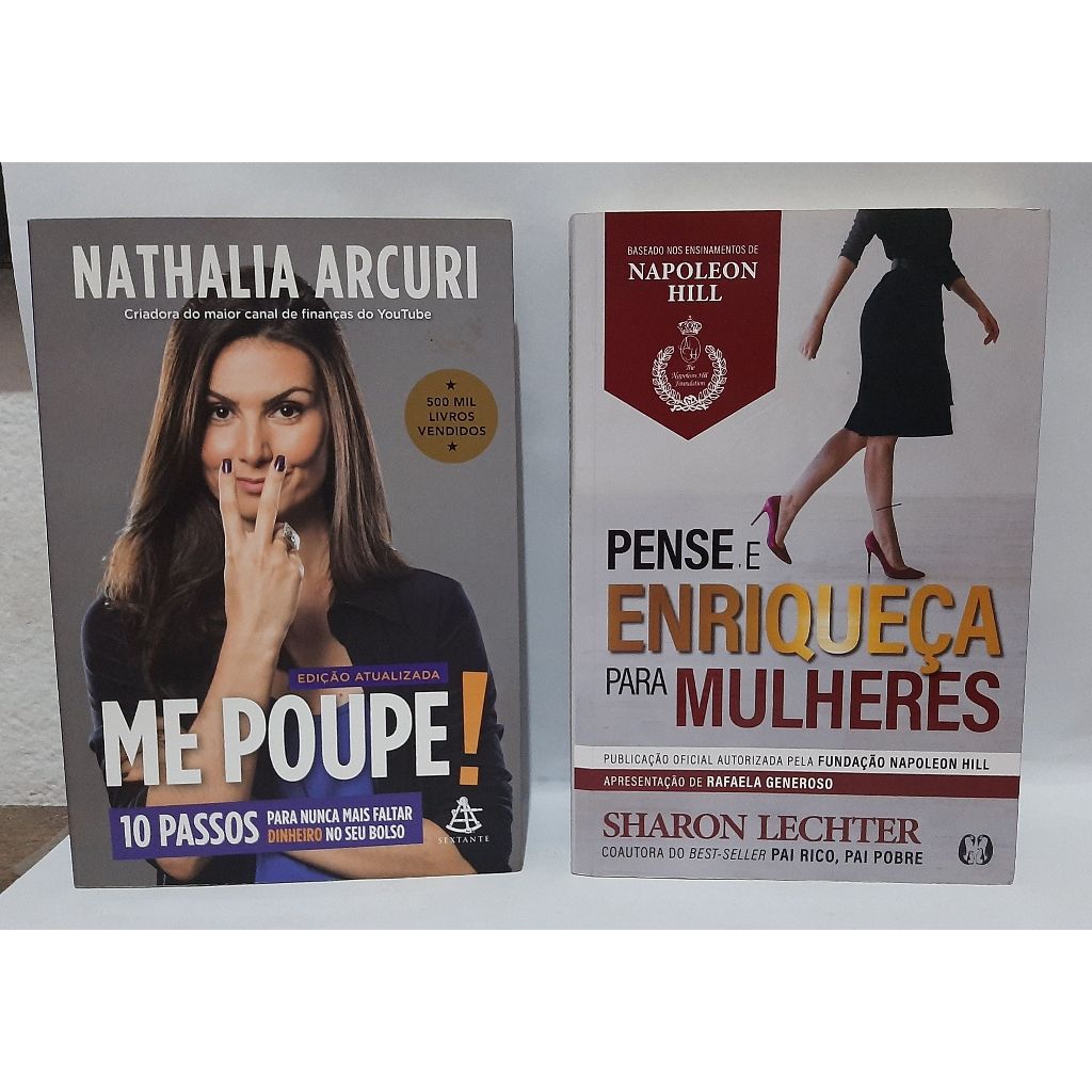 Livro Me Poupe + Pense e Enriqueça para Mulheres - Nathalia Arcuri