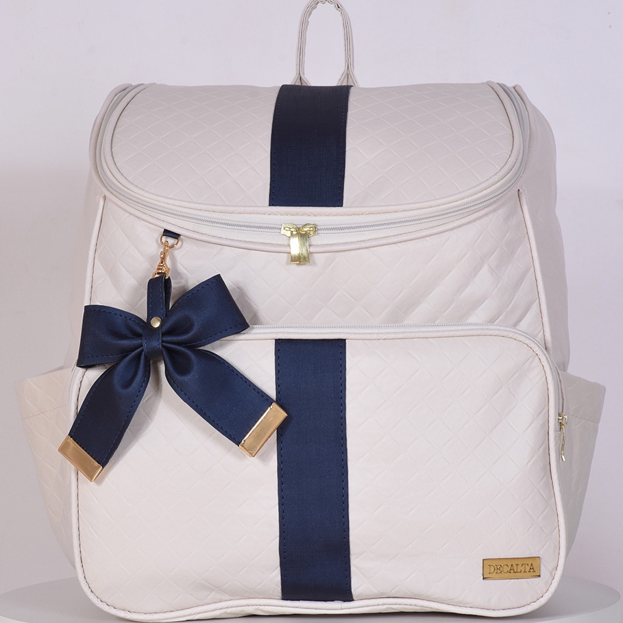 Mochila Maternidade Basic Off/Marinho- 01 Peça