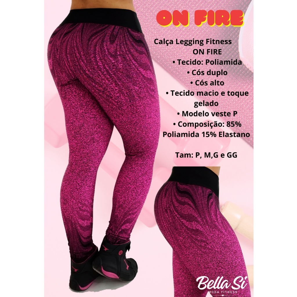 Legging Suplex Poliamida. Calça feminina, Academia, Ginástica, Calça Yoga Primeira Linha. Zero Transparência