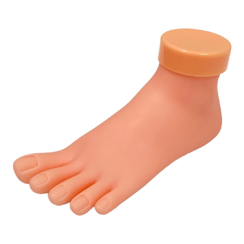 Pé Para Treino Manicure Silicone Unhas Gel Dedo Treinamento Direito e esquerdo