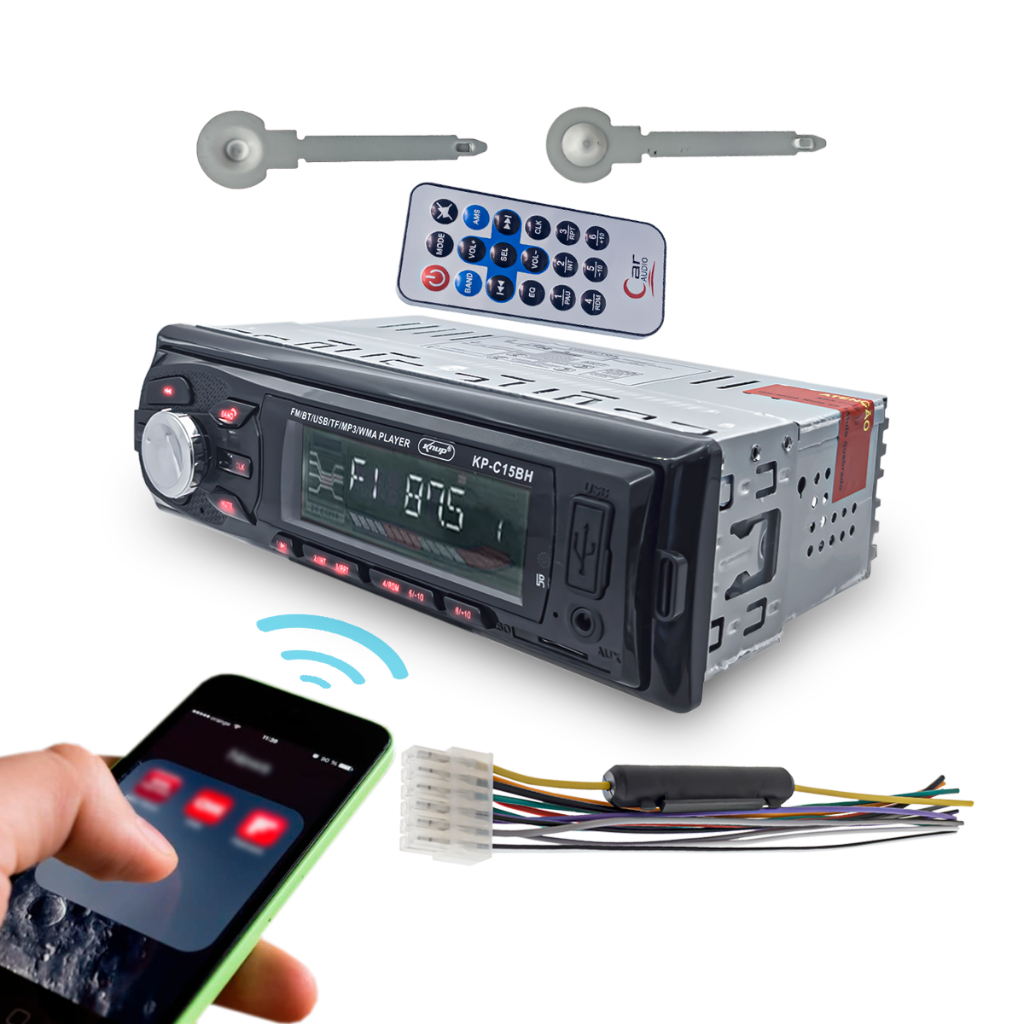 Rádio Som Automotivo Bluetooth com Controle Remoto Aux Usb SD FM EQ MP3 em Oferta na Shopee