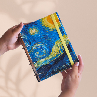 Sketchbooks/Fichario A5 - Caderno argolado  Van Gog/Frida Kahlo/Klimt/Hokusai/Vermeer - ARTESANAL em Oferta na Shopee