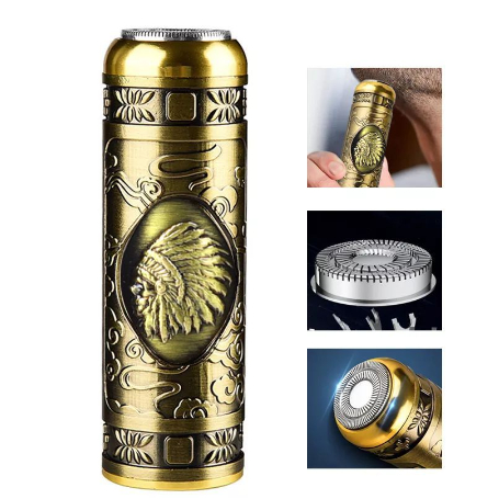 Mini Barbeador Elétrico Portátil Aparador De Barba Lavável Homens Recarregável USB em Oferta na Shopee