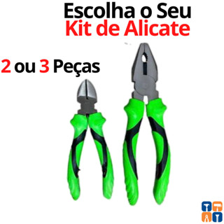 Jogo de Alicate Universal Corte Bico Fino Kit Alicates Multiuso Universal Bico e Corte