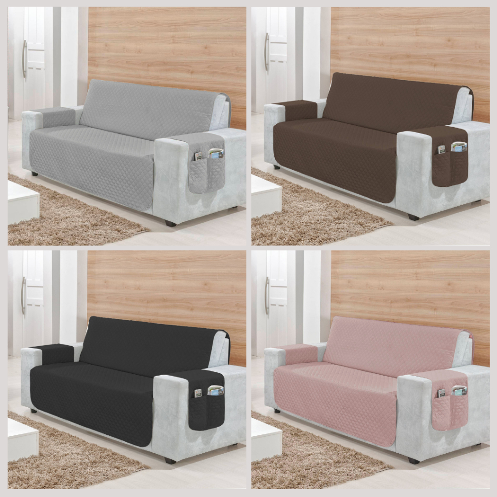 Capa Protetor Para Sofá 4 Lugares Retrátil Várias Cores - Envio Imediato